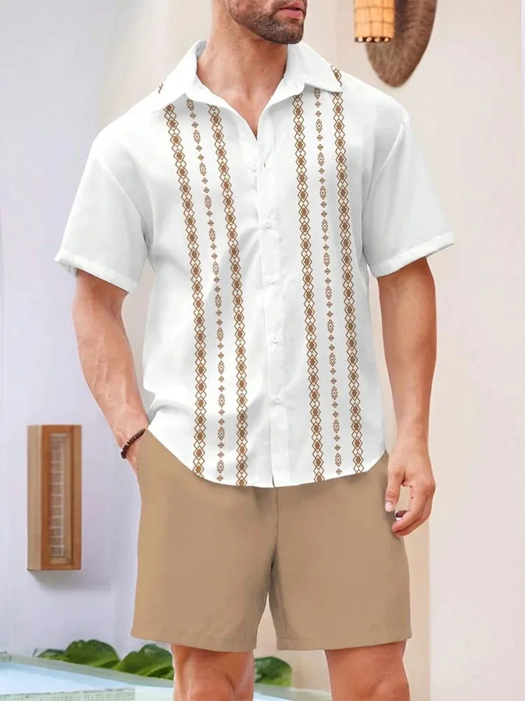 Men’s Casual Summer Shirt and Shorts Set