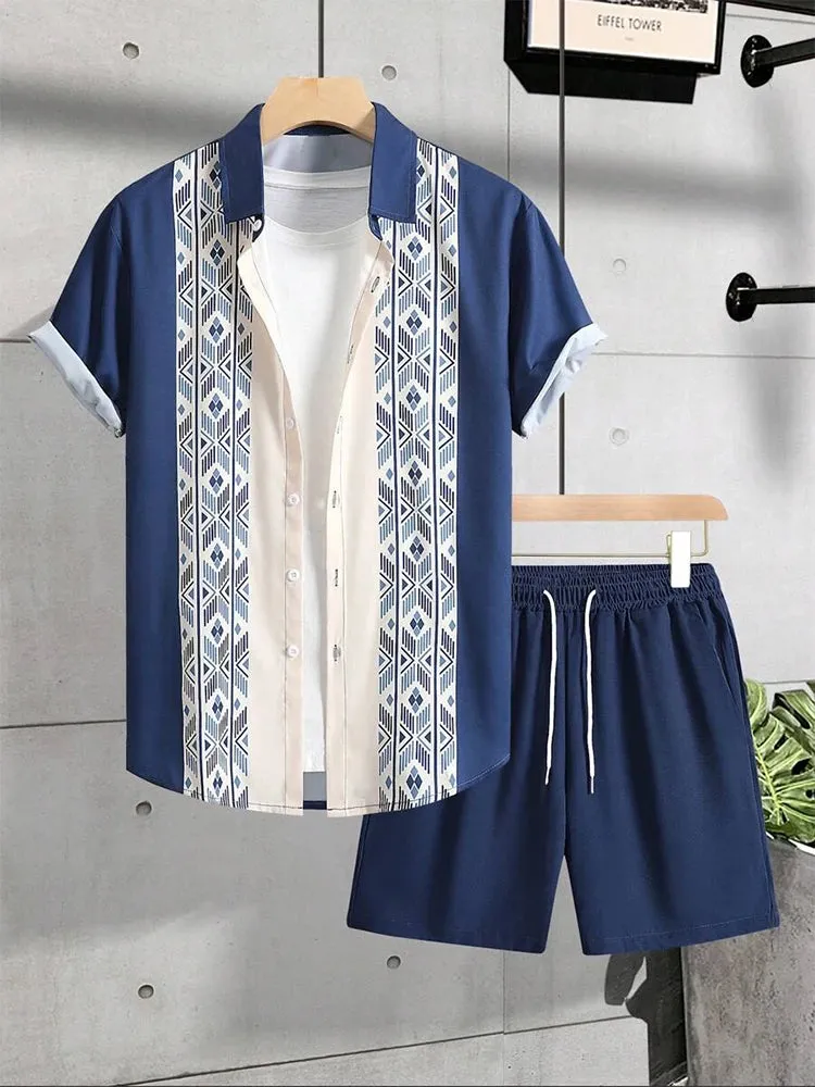 Men’s Casual Summer Shirt and Shorts Set