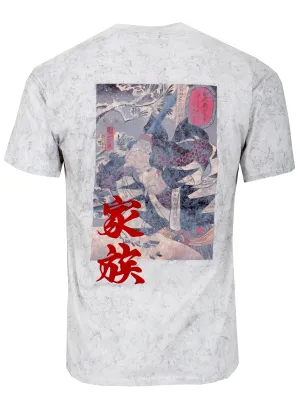 Men's Japanese Letter Short Sleeve Tee Shirt