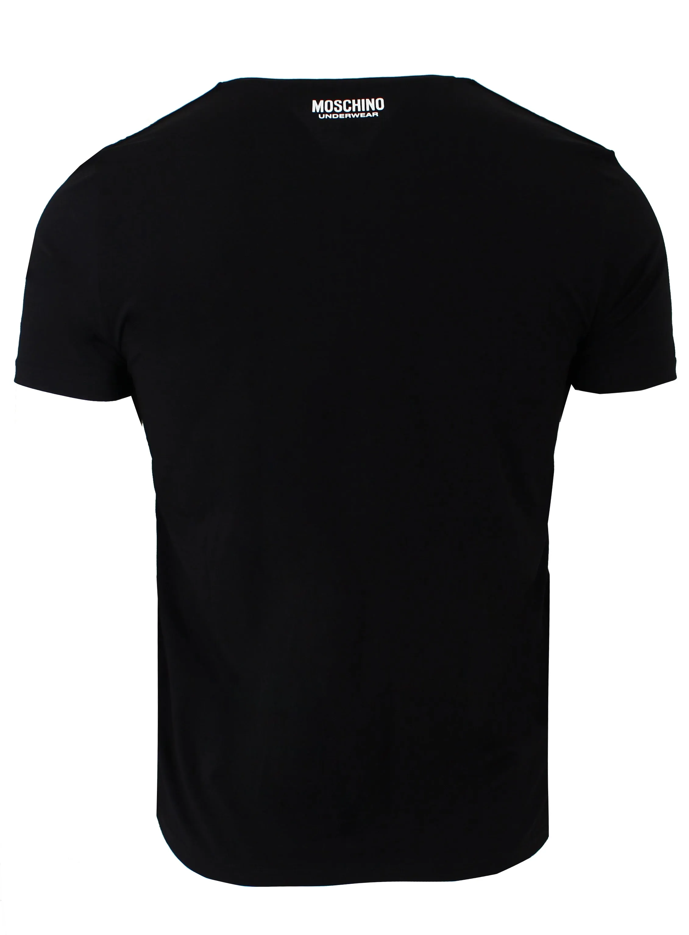 Men's Moschino Short Sleeve Stretch Side Stripe Logo Tee