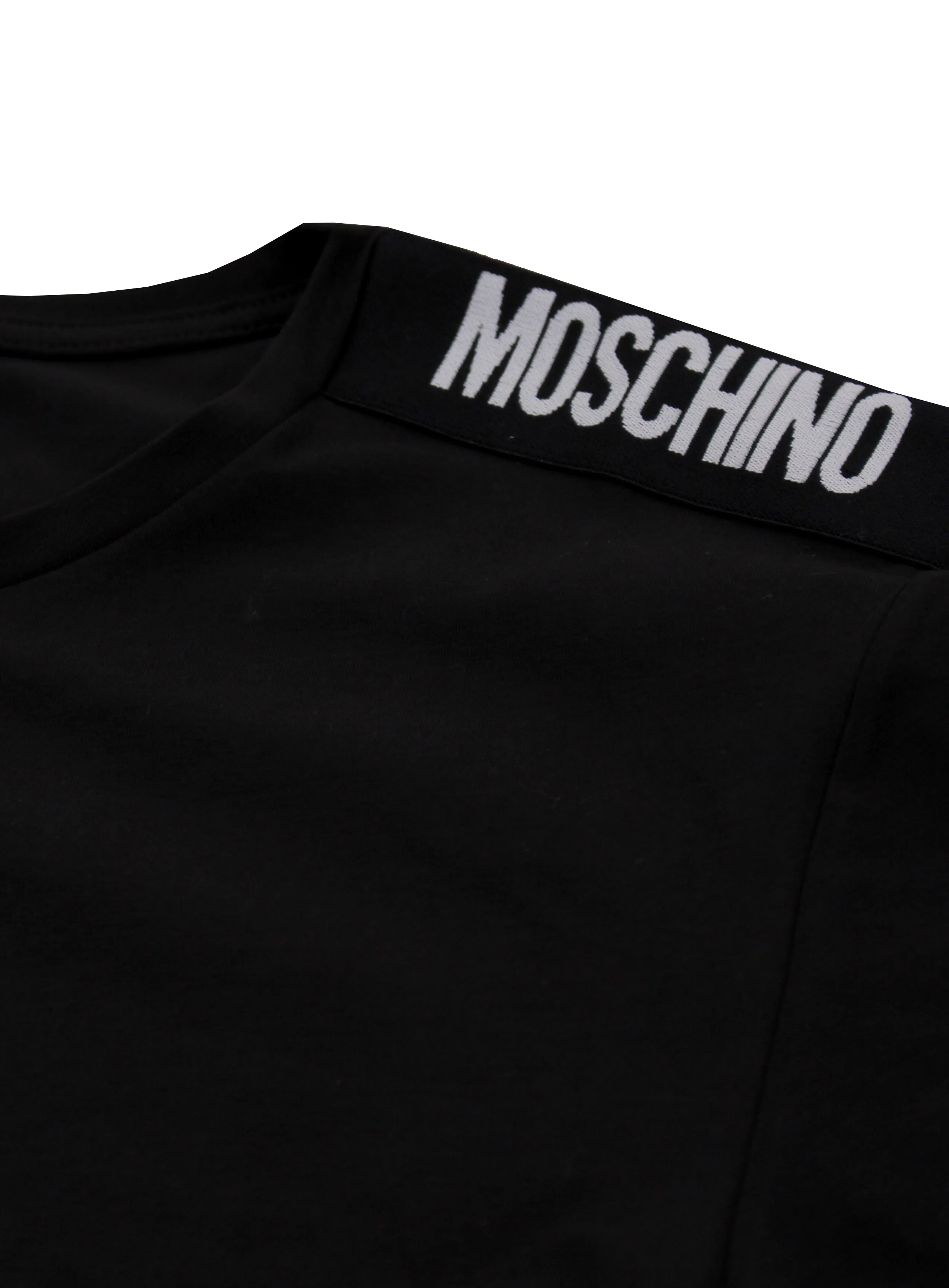 Men's Moschino Short Sleeve Stretch Side Stripe Logo Tee