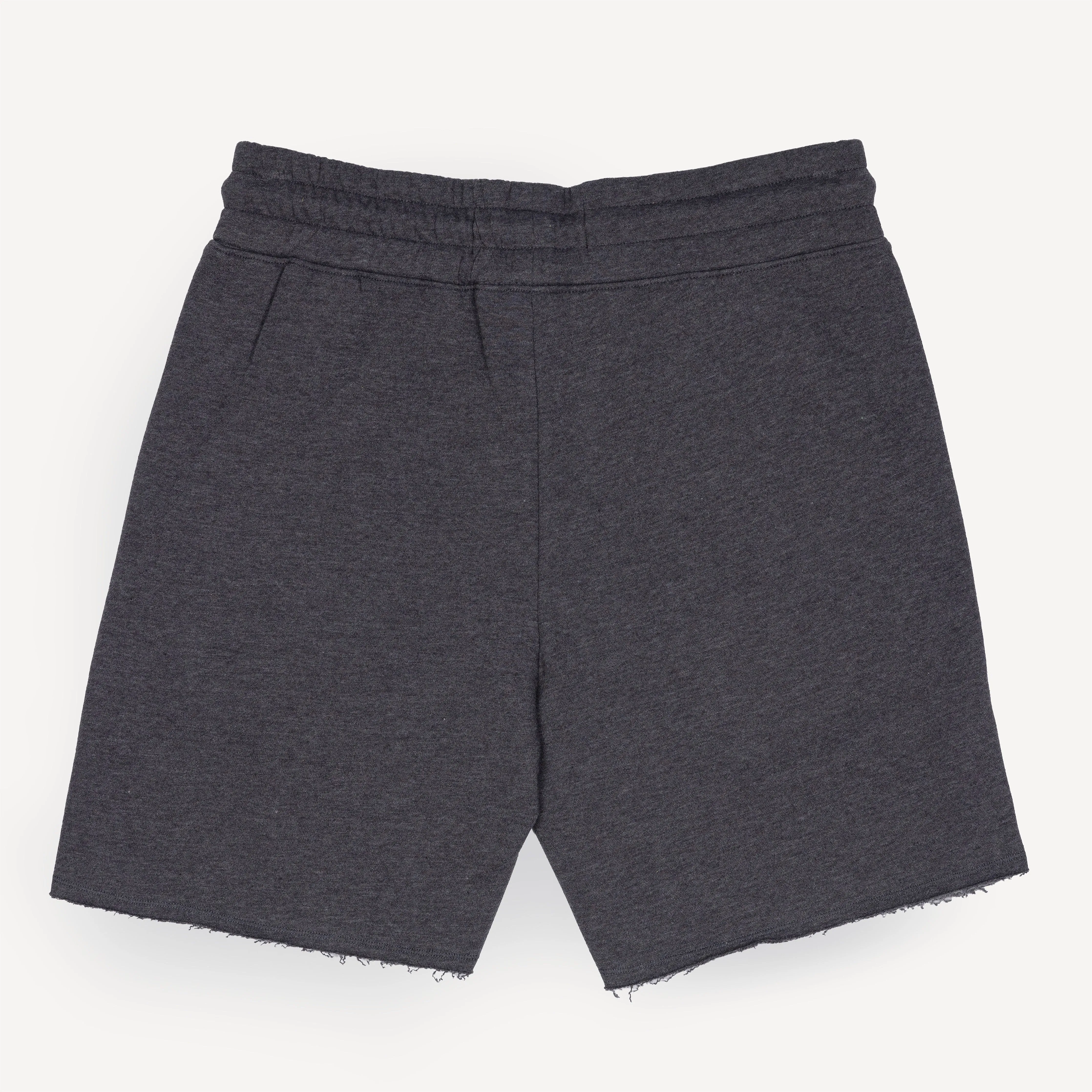 Mens Raw Edge Fleece Shorts - Woodland Grey