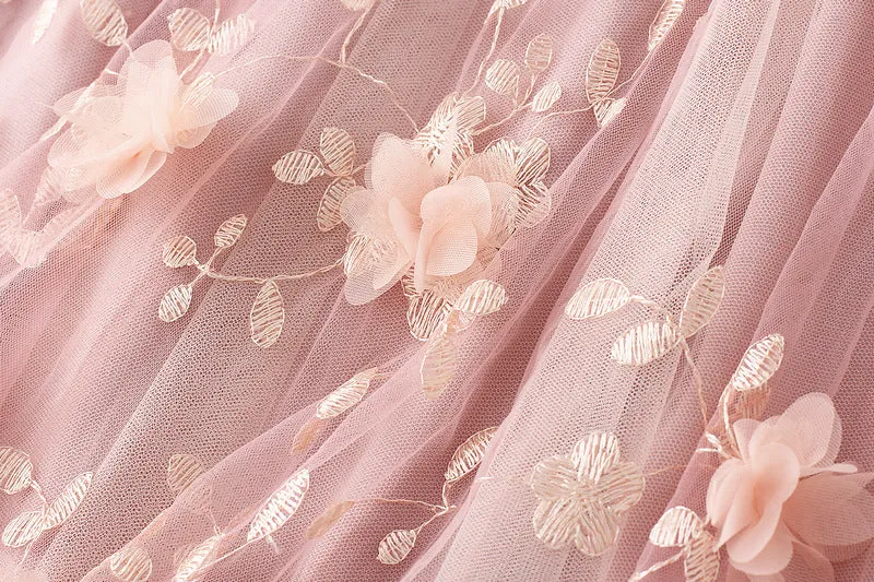 Mesh Embroidered Skirt Large Size Gauze Skirt Autumn High Waist Skirt