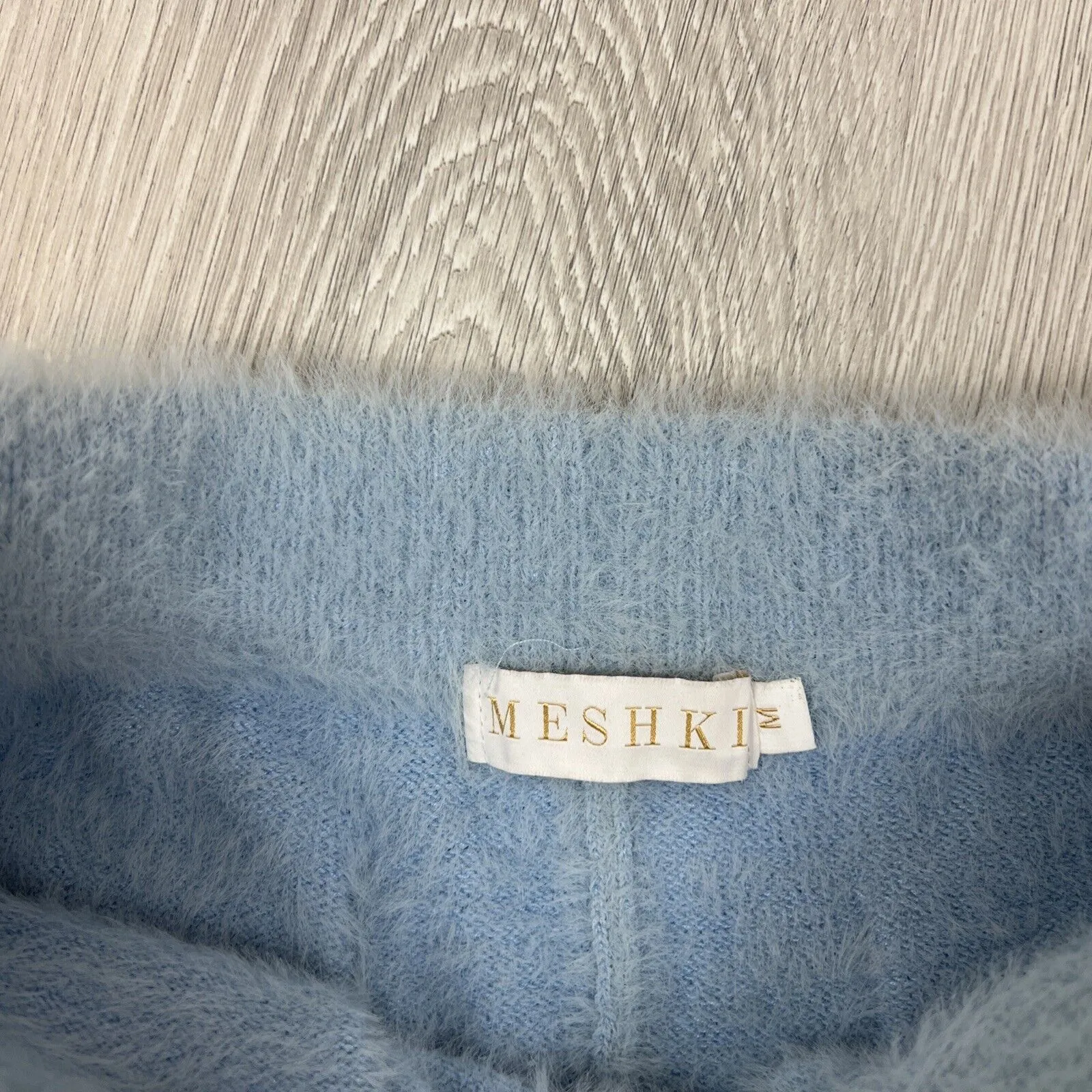 Meshki Womens Blue Fluffy Soft Shorts Size Medium