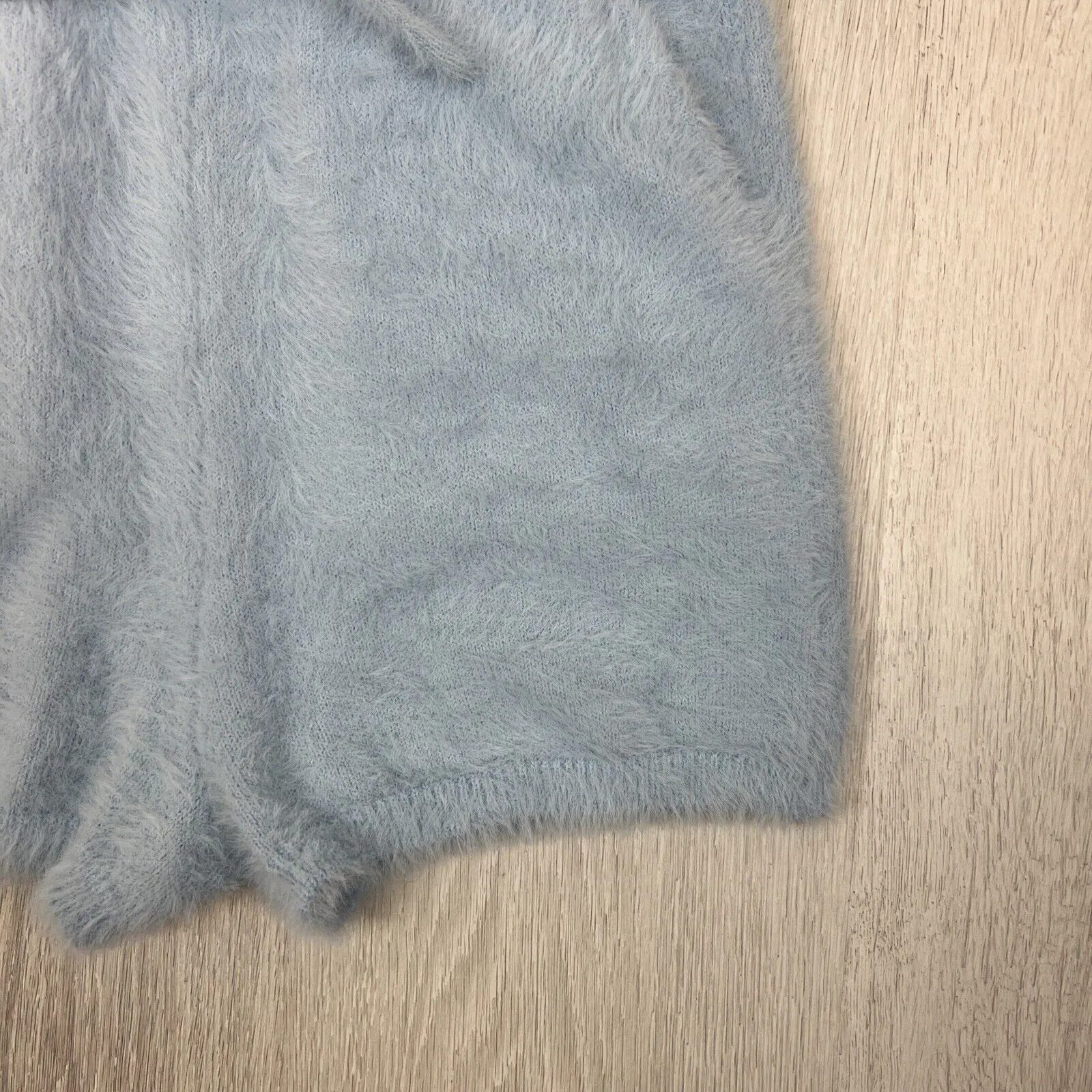 Meshki Womens Blue Fluffy Soft Shorts Size Medium