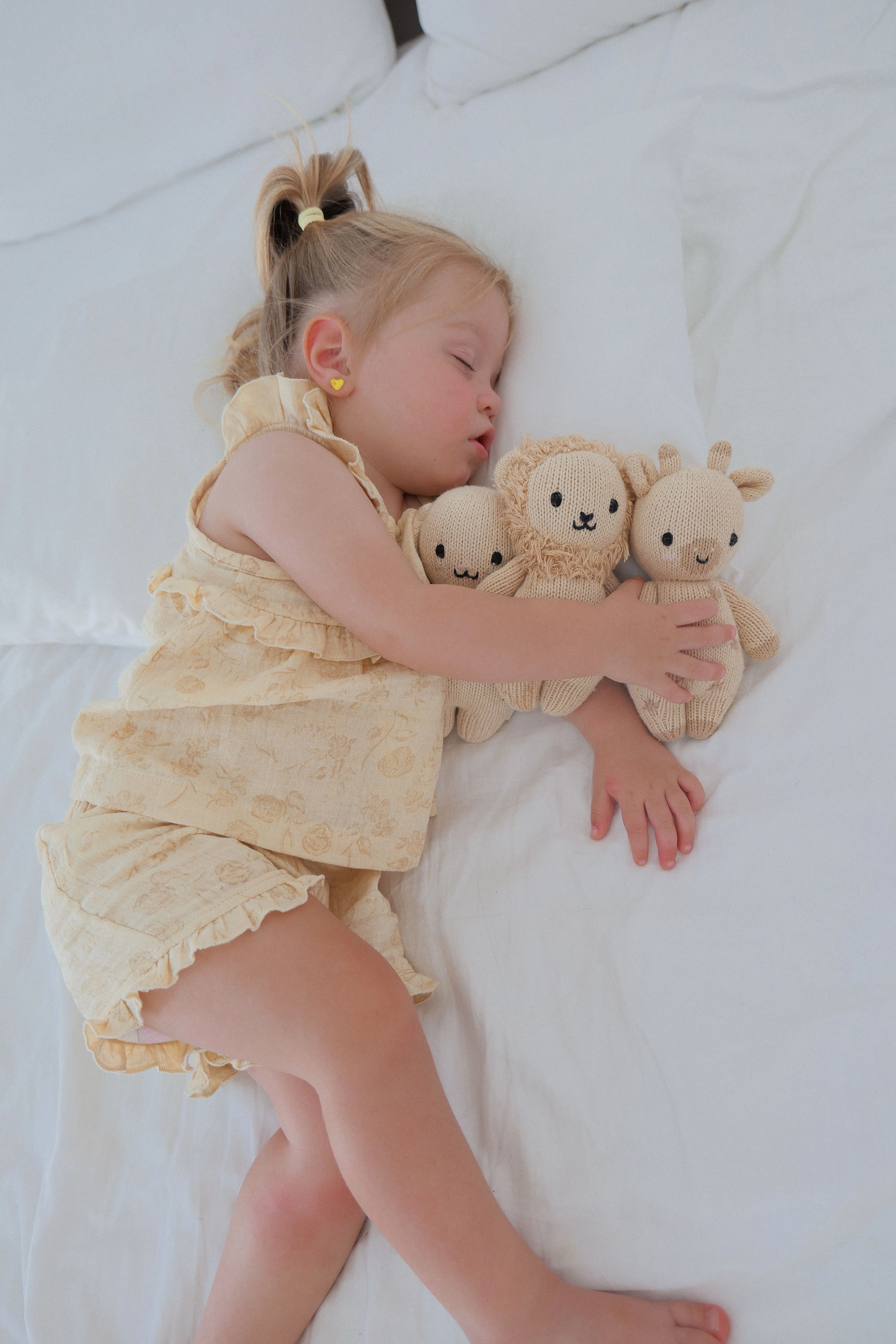 Mila Frill Shorts ~ Vintage Buttercream