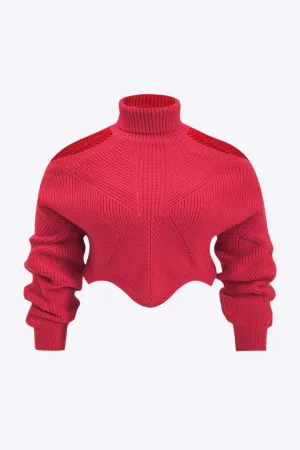 Mildred - Chic Cold Shoulder Woman's Sweater