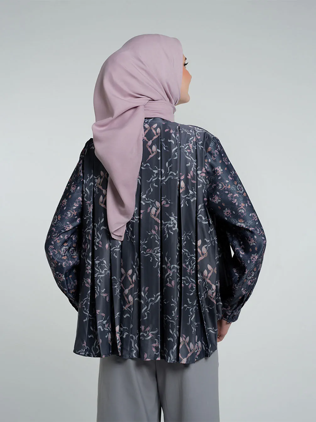 MIMOSA PLEATED TOP STONE BLUE