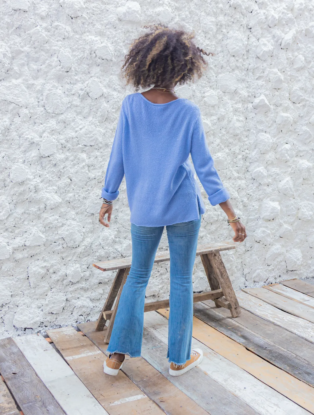 Mini Hearts Vneck Sweater