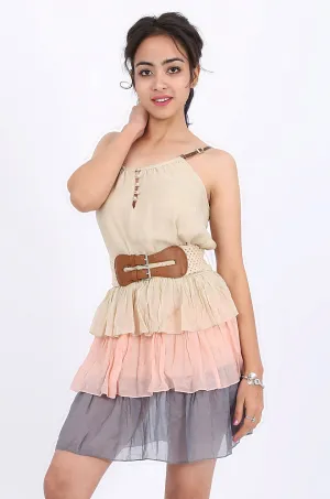 MISS PINKI Madison Layered dress with belt