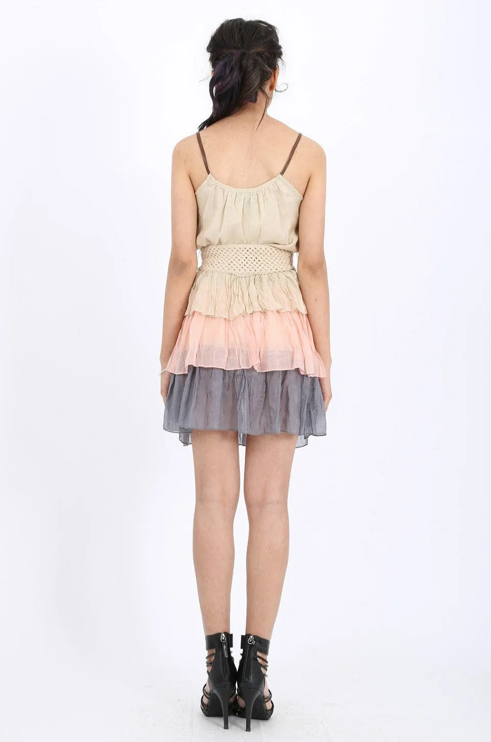 MISS PINKI Madison Layered dress with belt