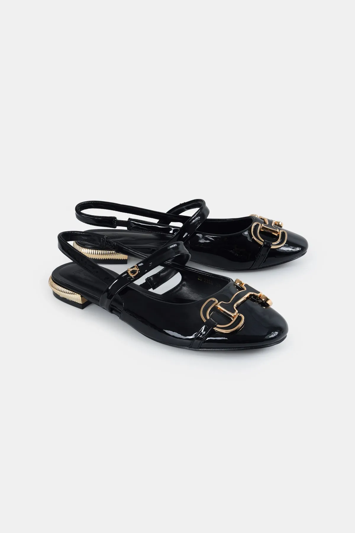 Myla Slingback Shoes - Black
