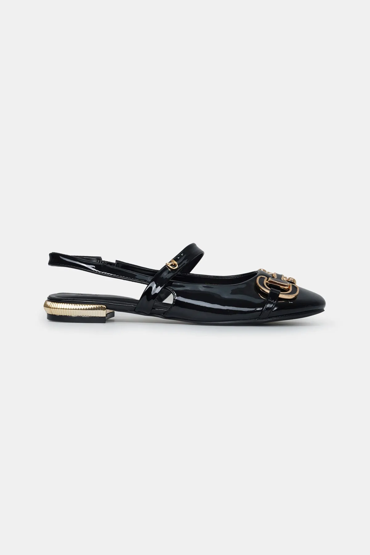Myla Slingback Shoes - Black