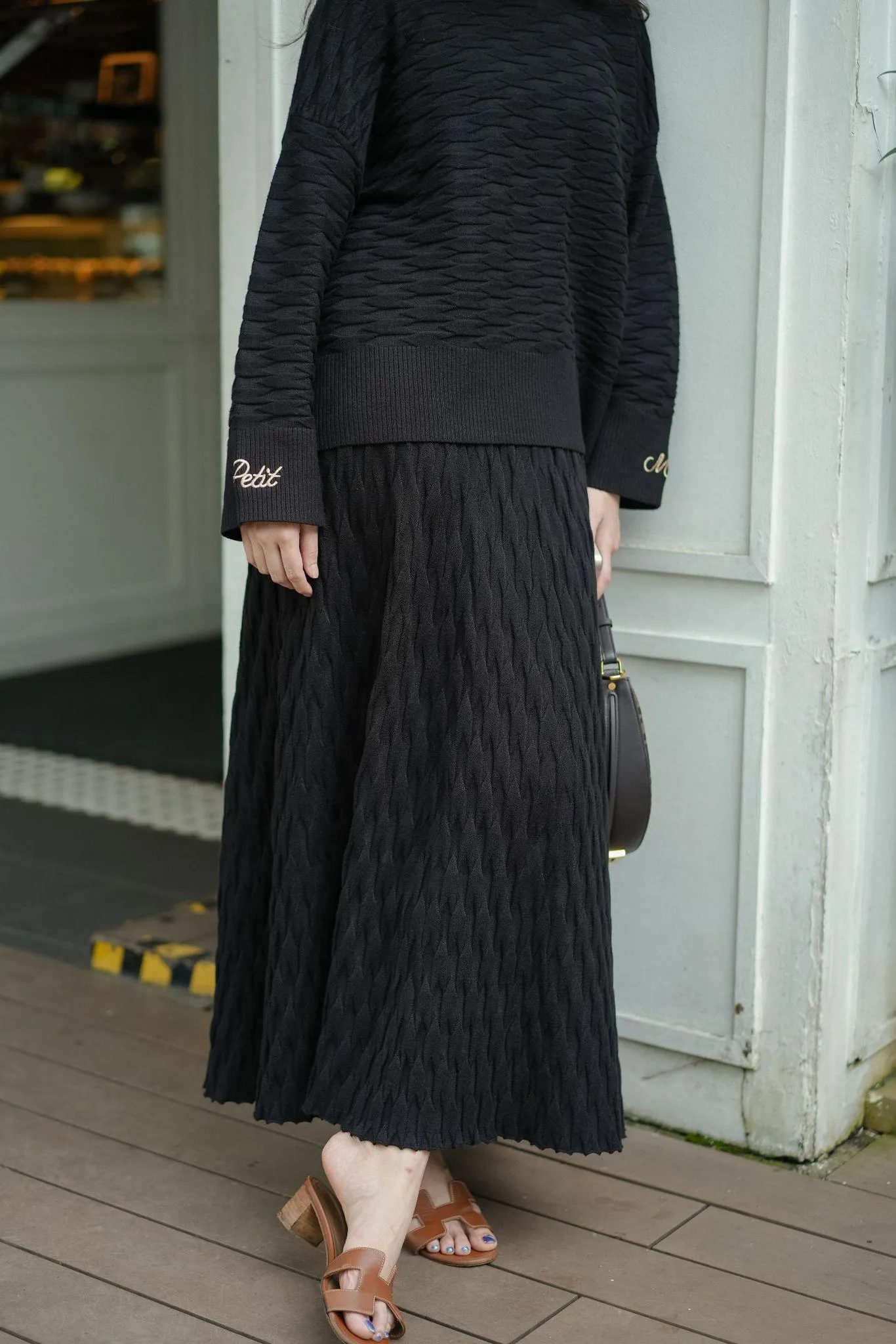 NUVOLA KNIT SKIRT IN NOIR