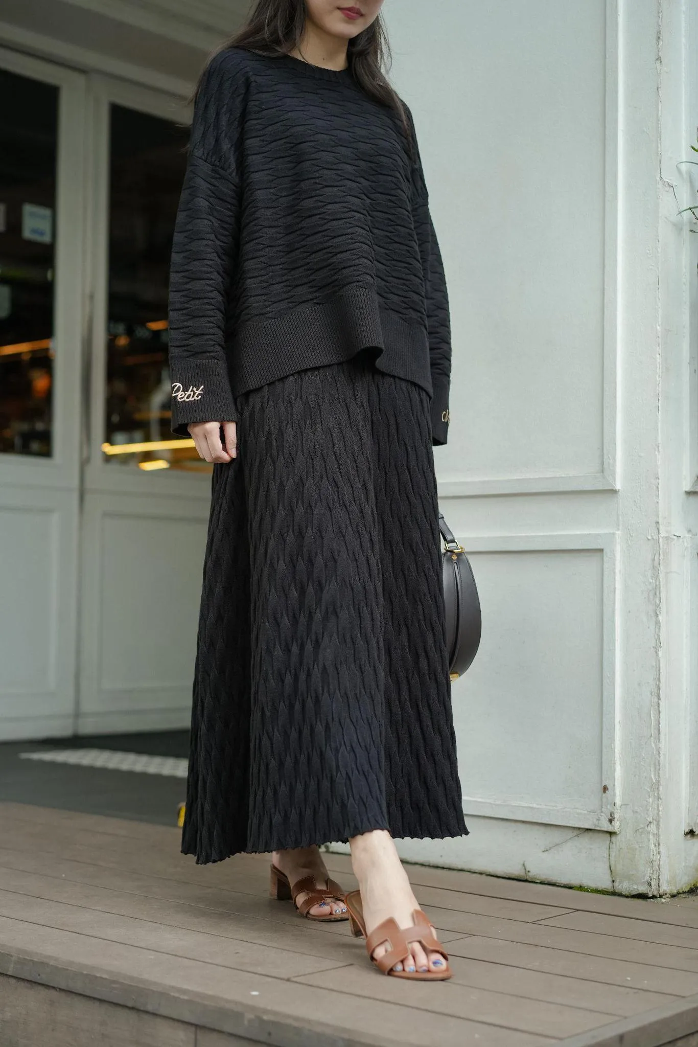 NUVOLA KNIT SKIRT IN NOIR