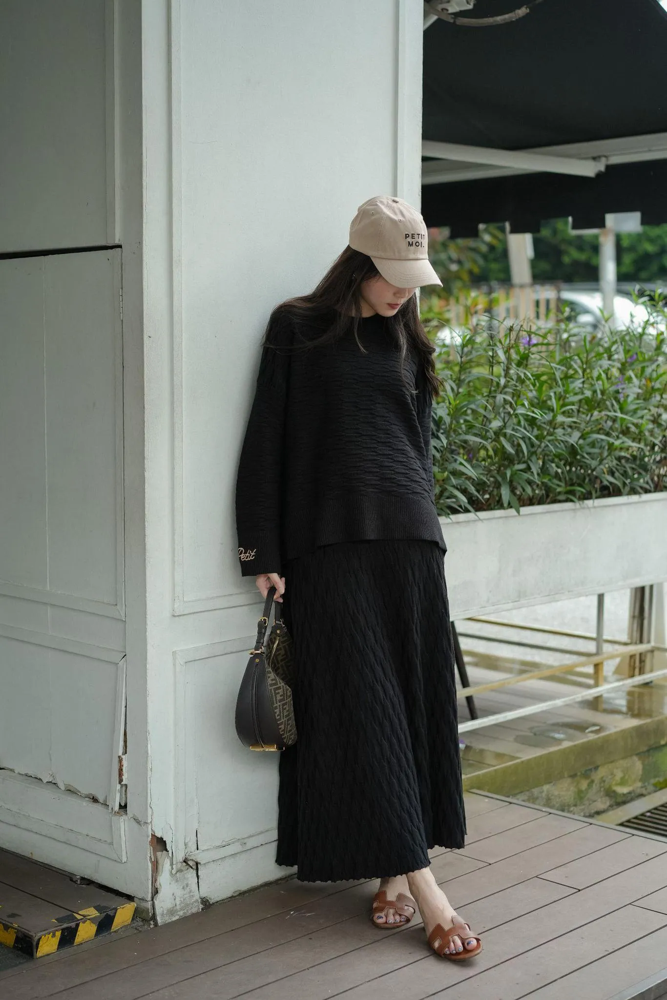 NUVOLA KNIT SKIRT IN NOIR