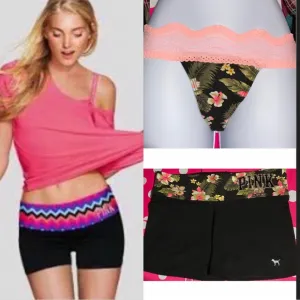 NWT Victoria’s Secret PINK bling shorts and PINK thong panties bundle