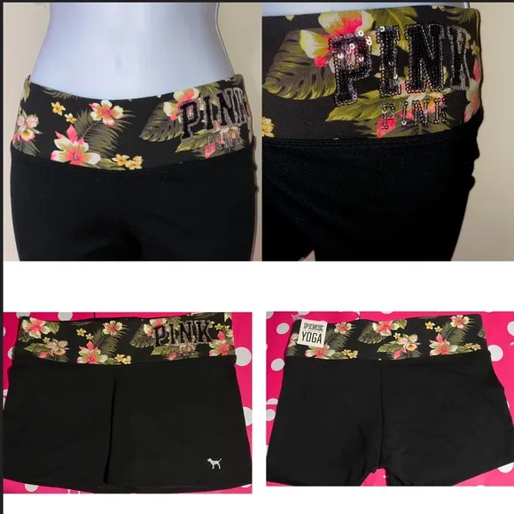 NWT Victoria’s Secret PINK bling shorts and PINK thong panties bundle