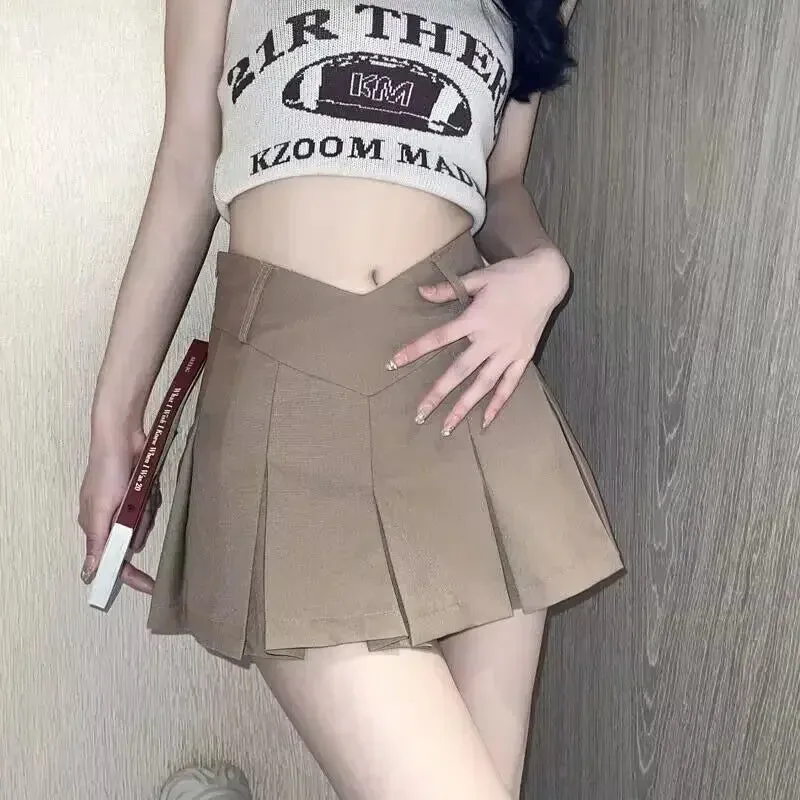 Obsidian Phoenix V-Waist Pleated Mini Skirt