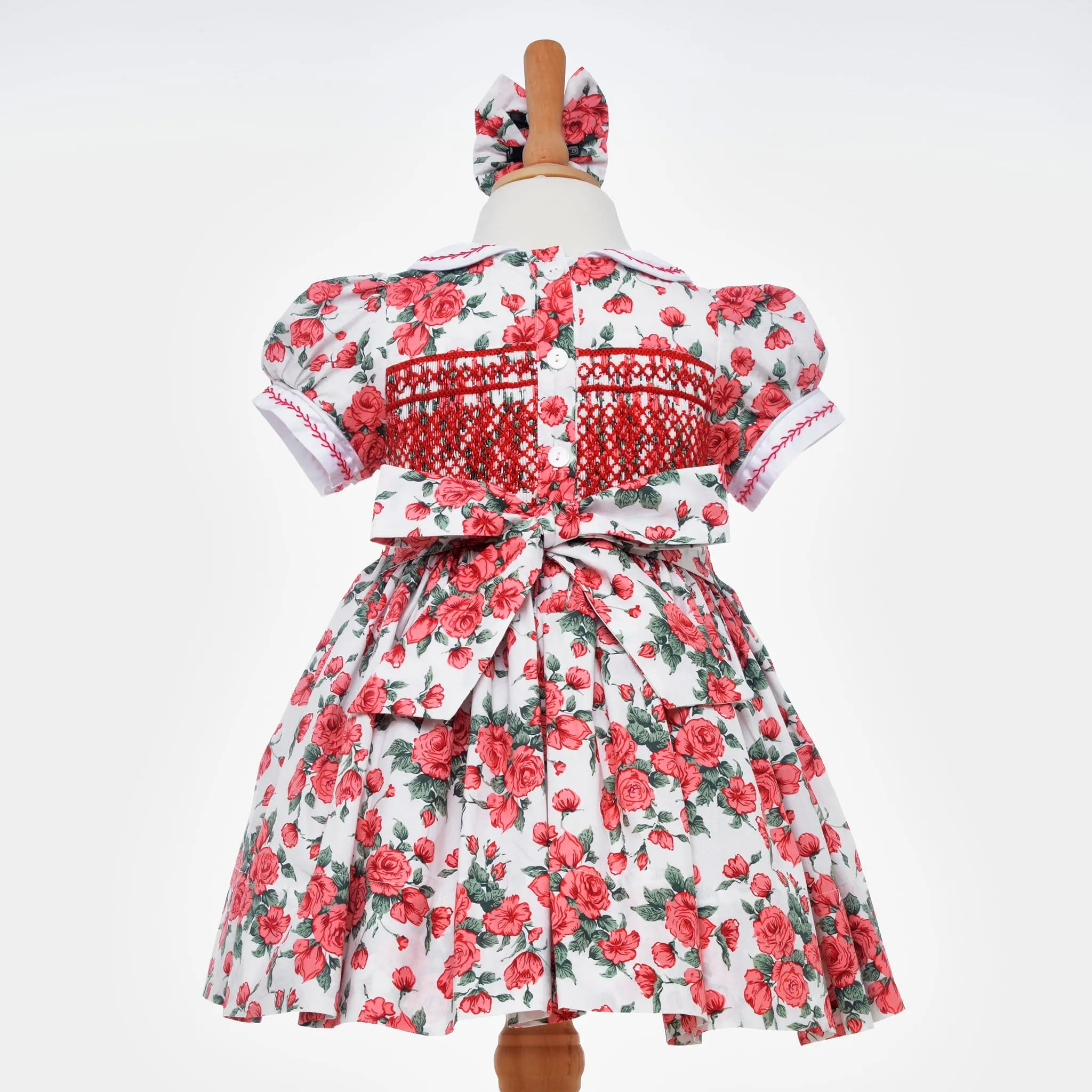 Ocean Baby Girls Floral Smocked Front & Back Petticoat Layered Dress (NB-8Yrs)