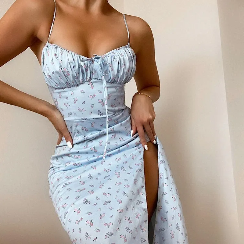 Octavia® | Split Sleeveless Floral Fitted Pencil Dress