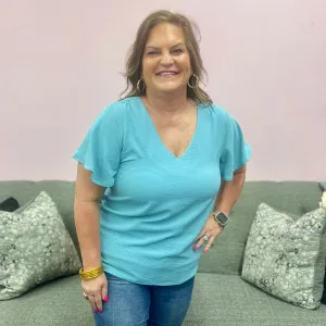 Office Edit Top - Blue