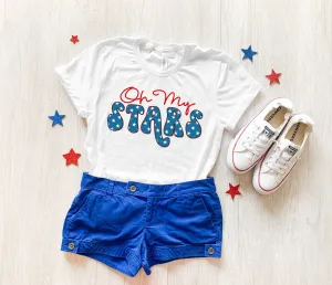 Oh My Stars Stangled Banner USA T-Shirt