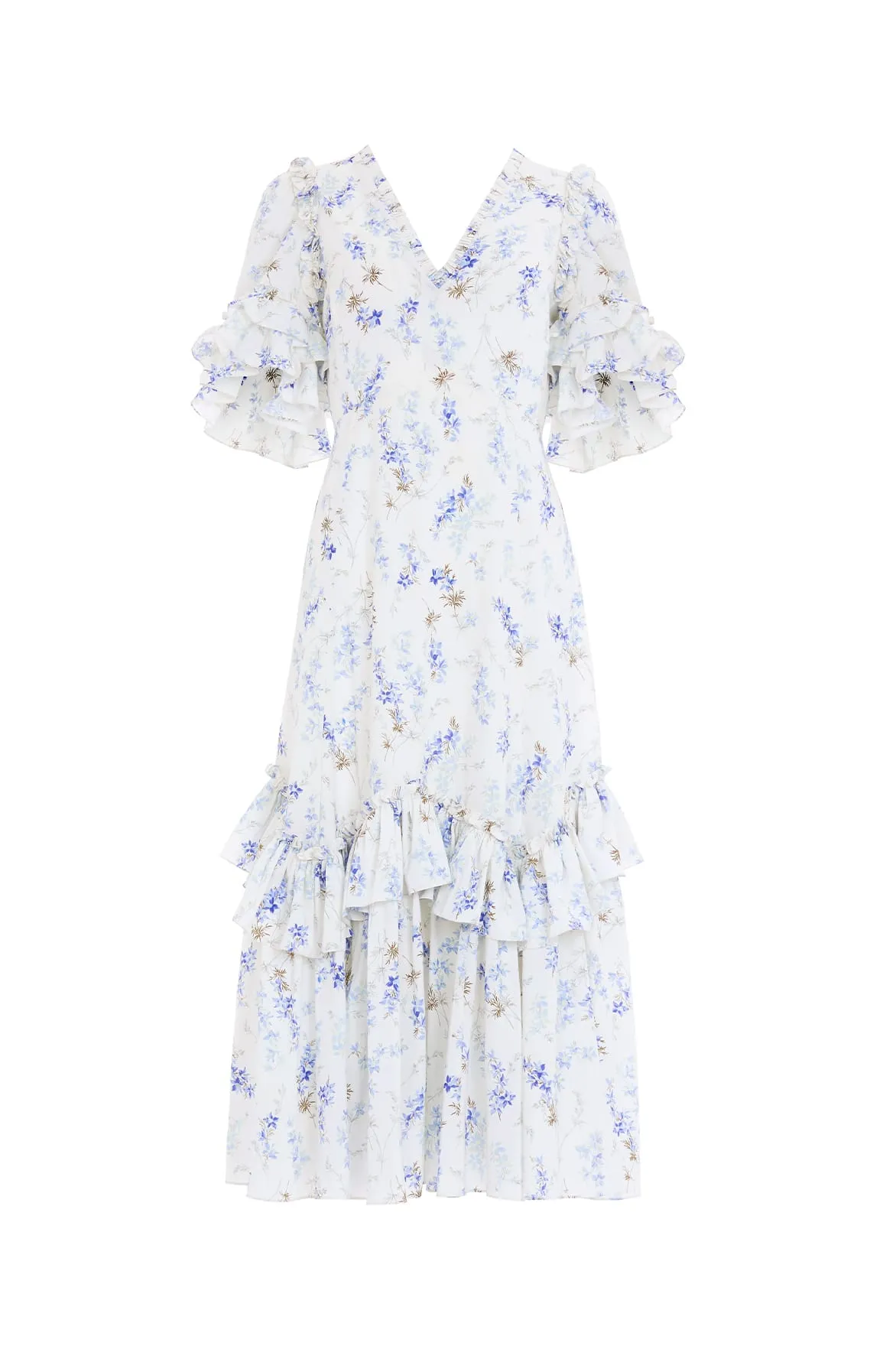 Ophelia Ditsy Eva Crepe Ballerina Dress
