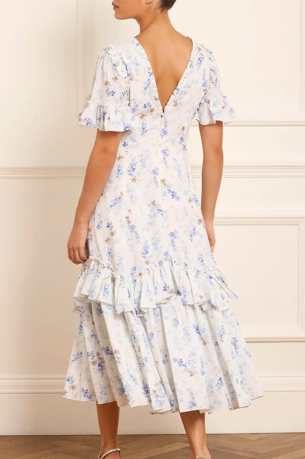 Ophelia Ditsy Eva Crepe Ballerina Dress