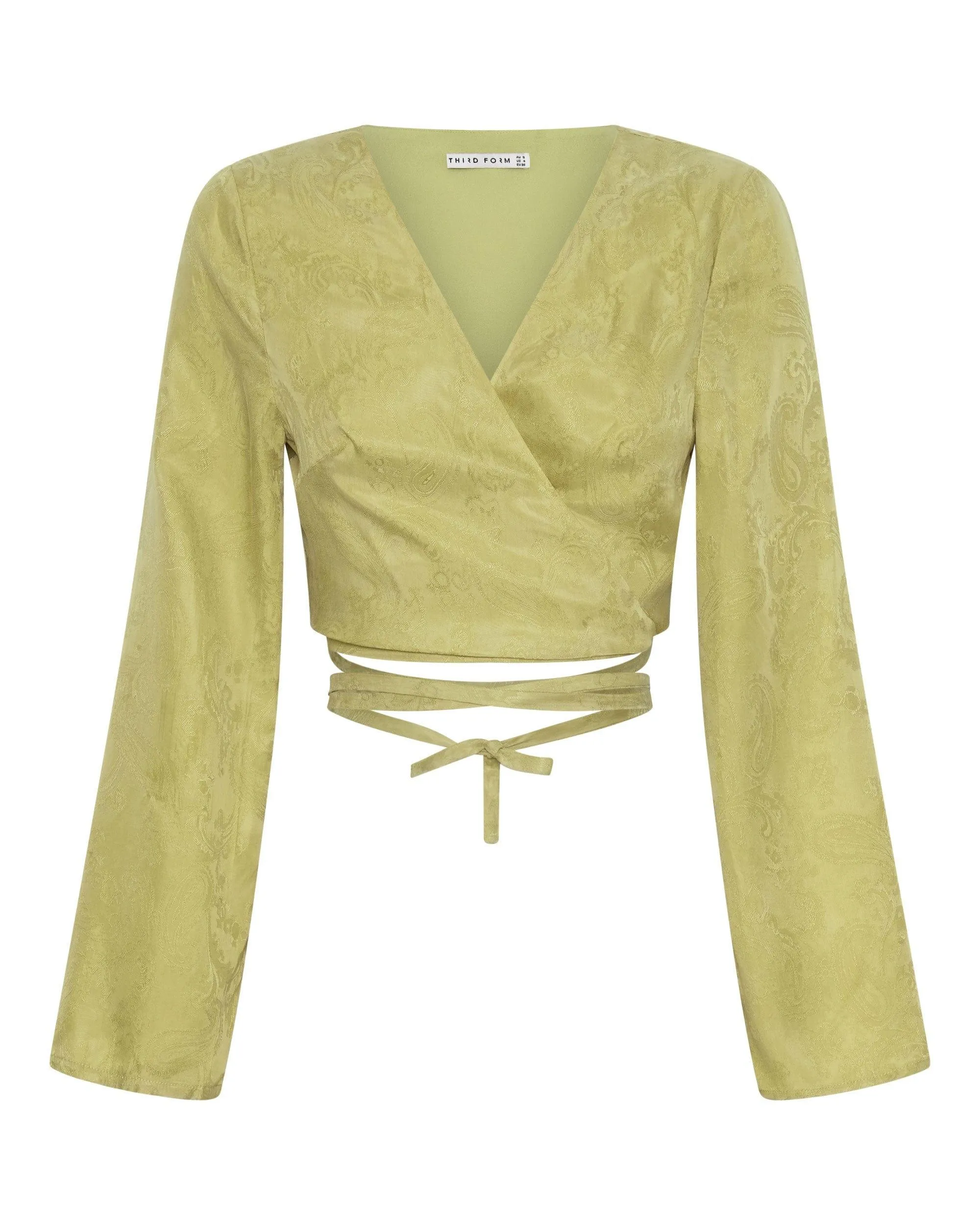 PAISLEY WRAP BLOUSE | PEAR