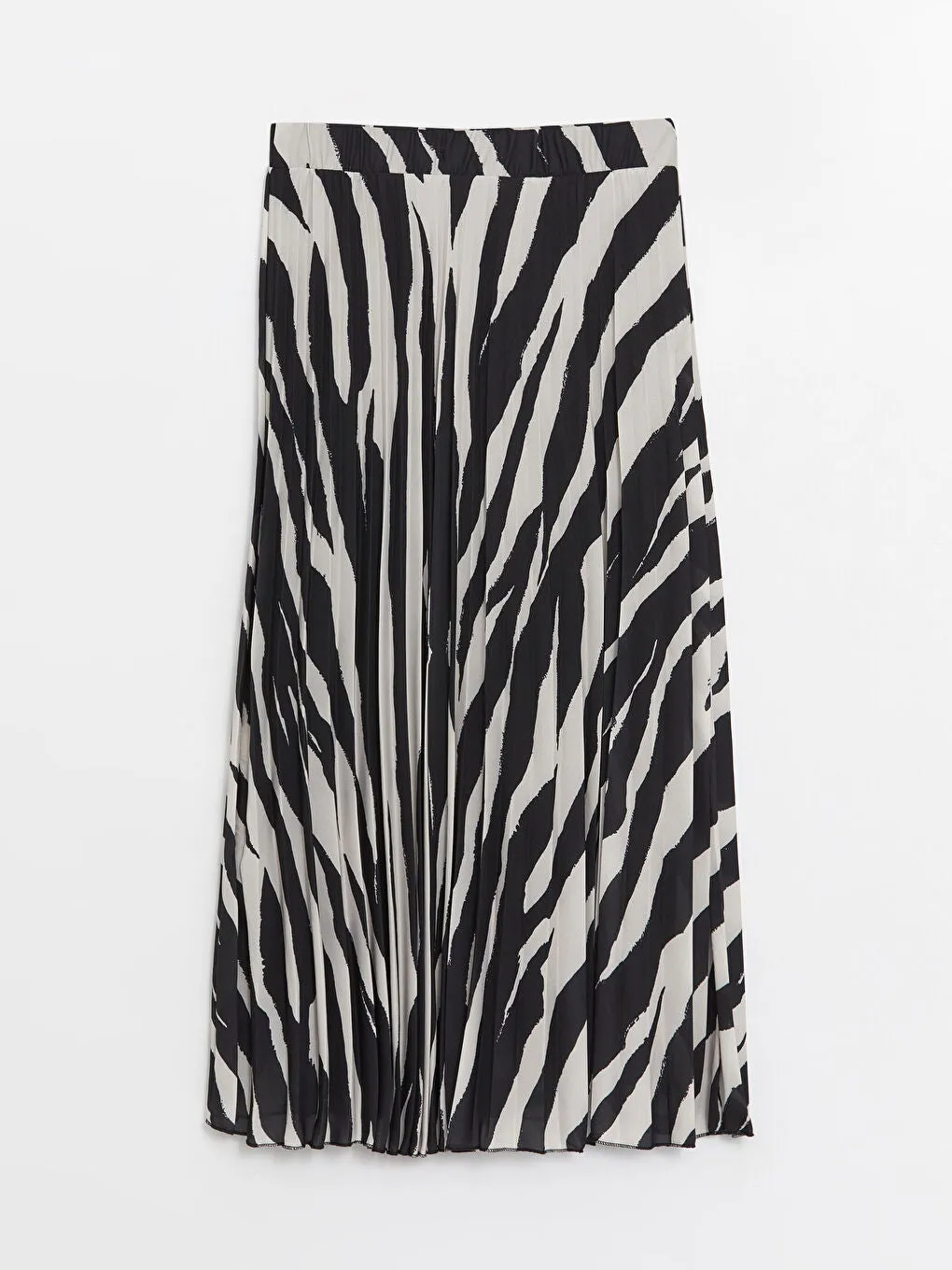 Patterned Chiffon Women Skirt With Elastic Waist