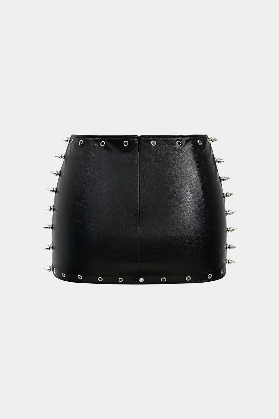 Penny - Studded Elegant Detail Woman's Low Waist Skirt
