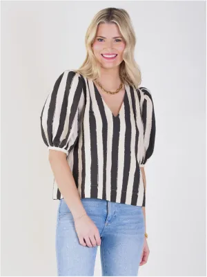Penny Top in Stripe Noir
