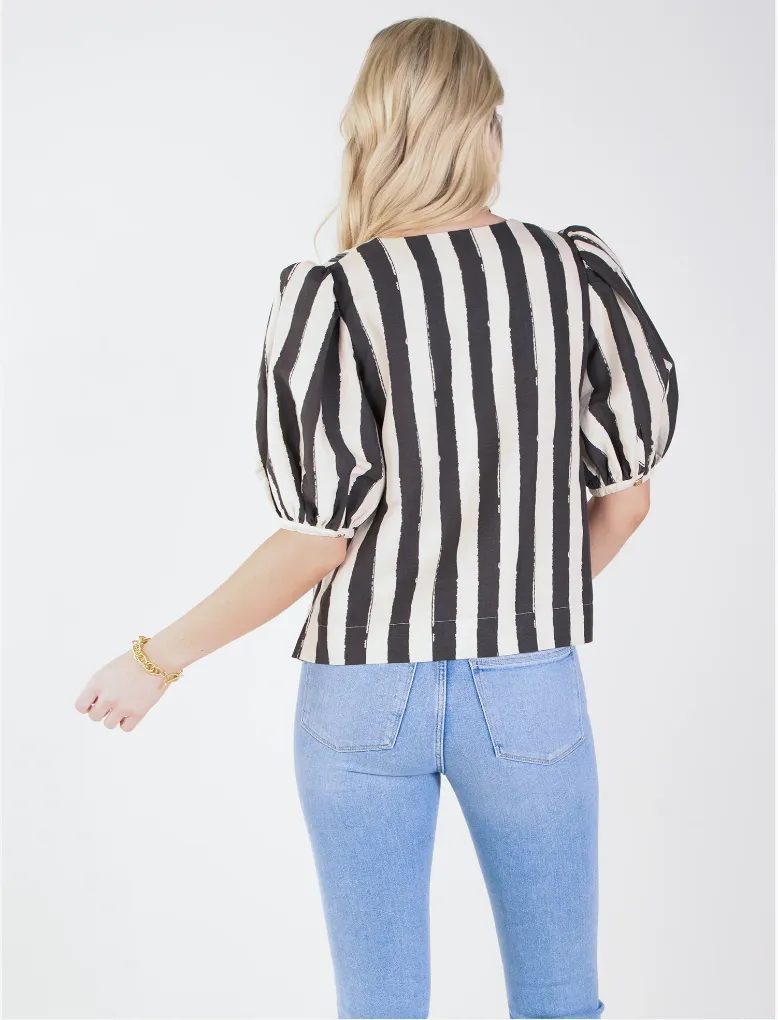 Penny Top in Stripe Noir