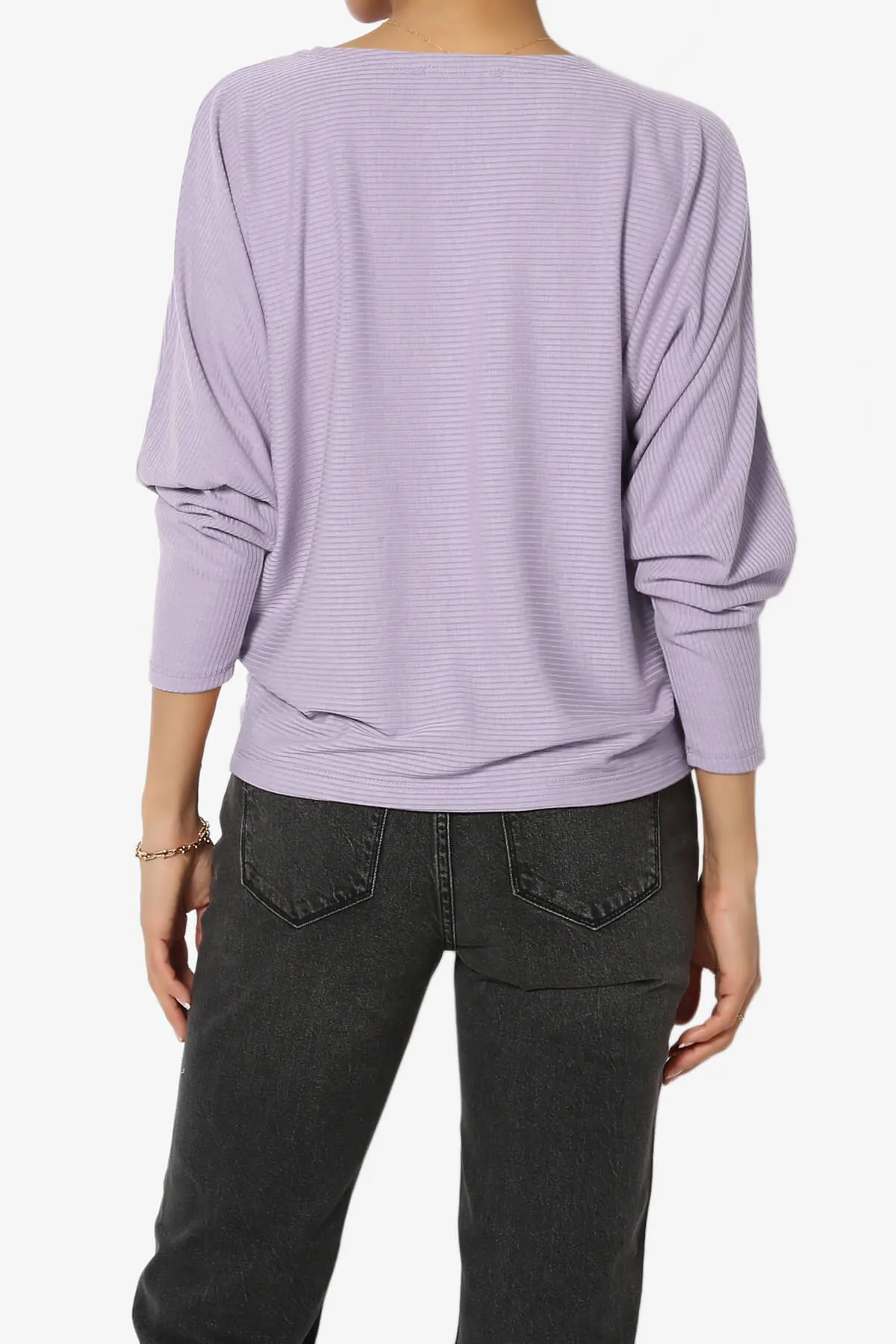 Pepper Dolman Sleeve Ribbed Top PLUS