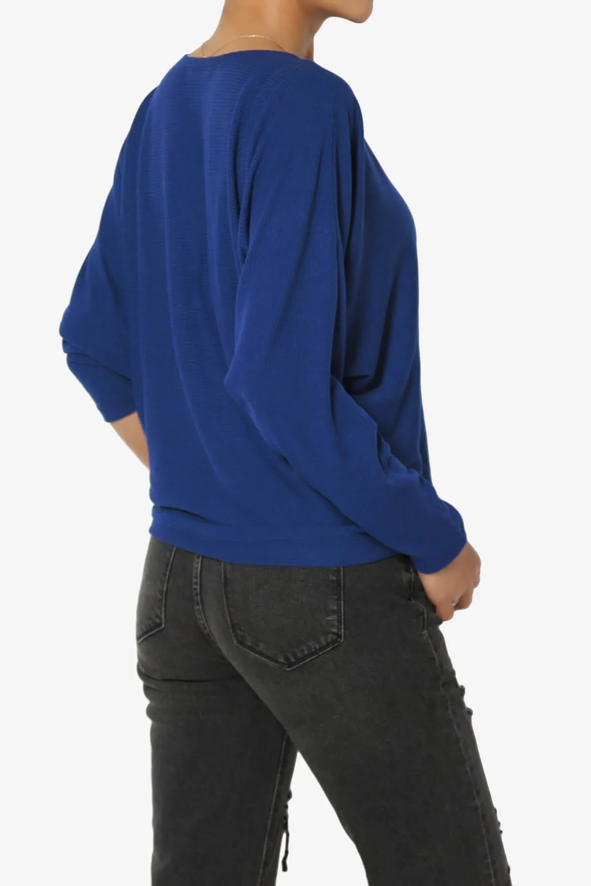 Pepper Dolman Sleeve Ribbed Top PLUS