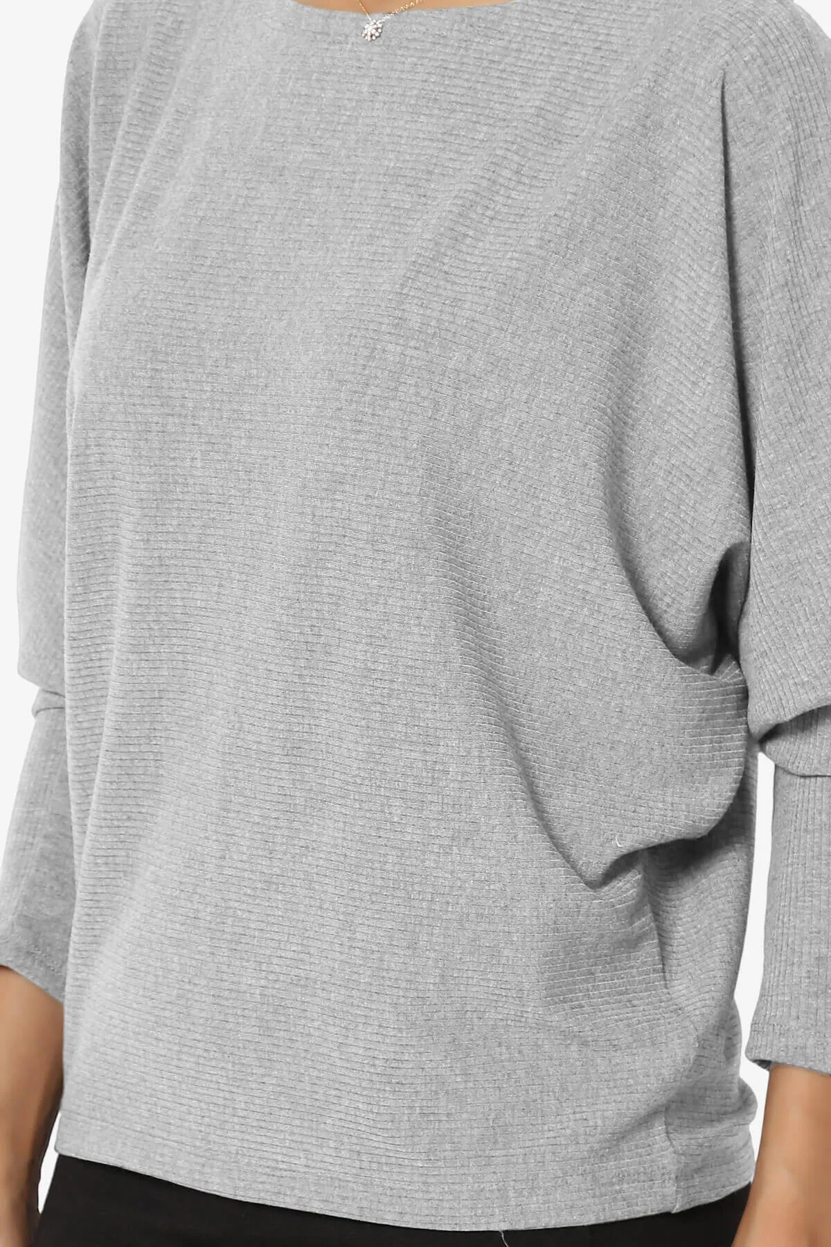 Pepper Dolman Sleeve Ribbed Top PLUS