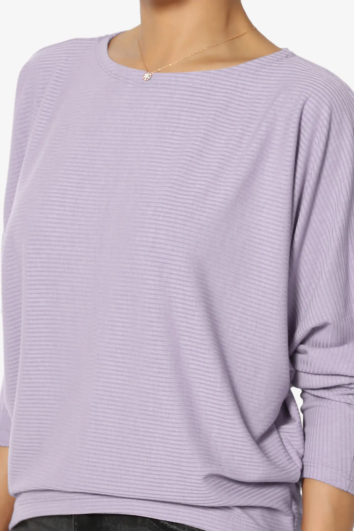 Pepper Dolman Sleeve Ribbed Top PLUS