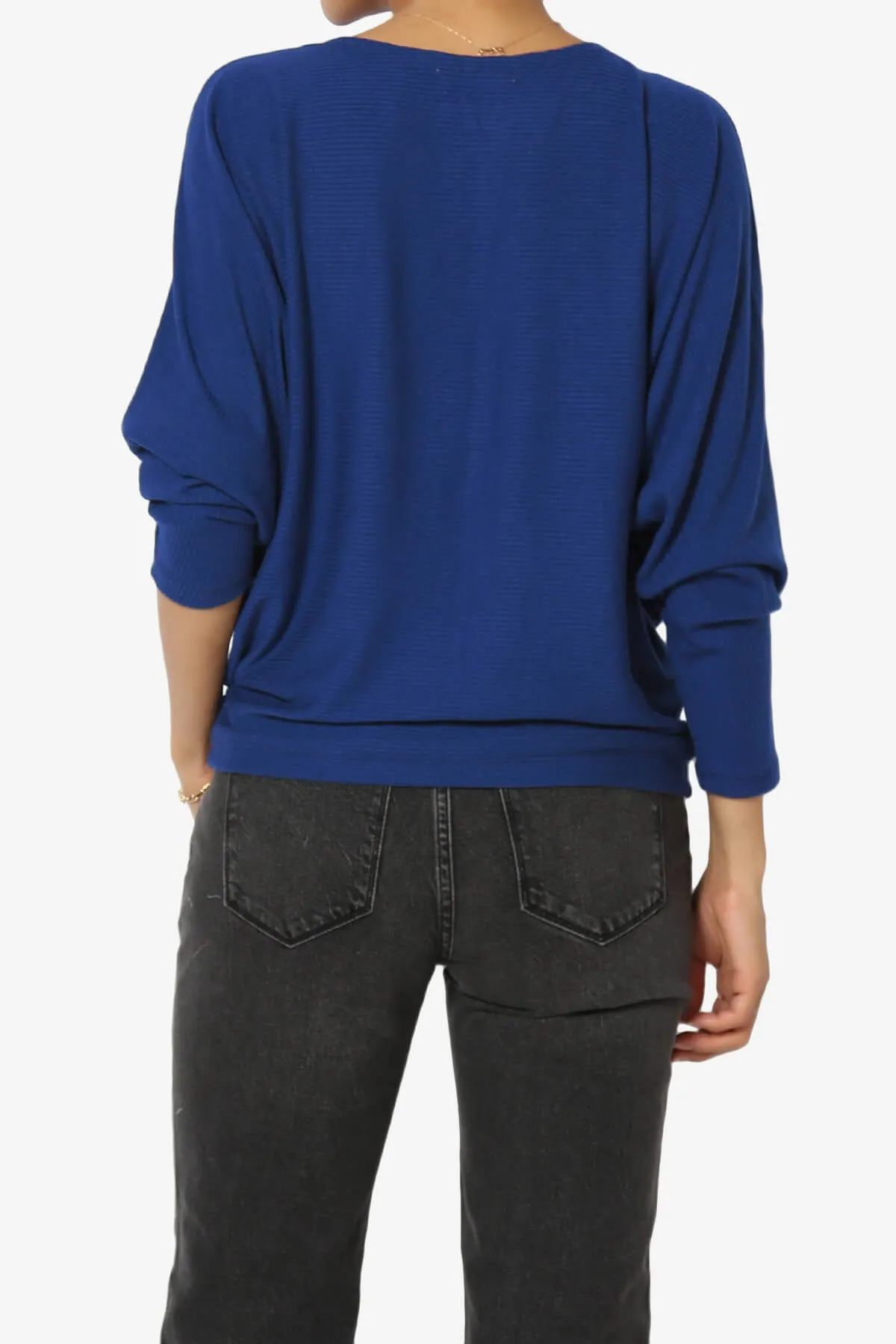 Pepper Dolman Sleeve Ribbed Top PLUS