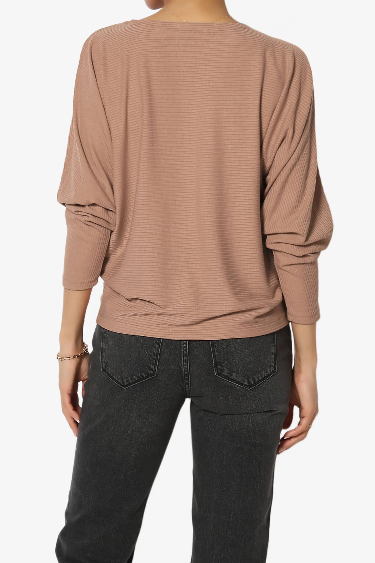 Pepper Dolman Sleeve Ribbed Top PLUS