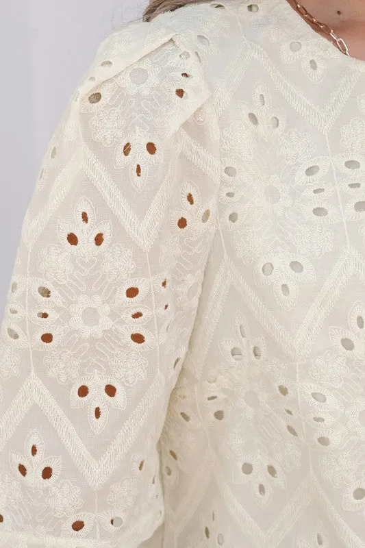 Perilla Eyelet Top