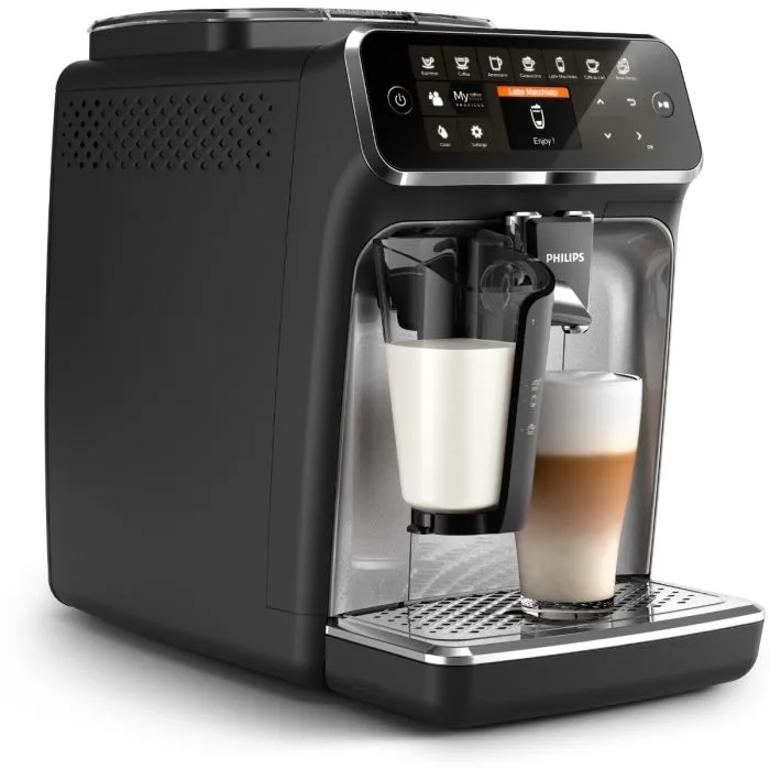 Philips 4300 Series, 8 Bev, Latte go, 2 user Profiles, black & silver EP4346/70