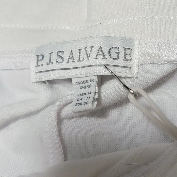 PJ Salvage White French Terry Shorts Medium