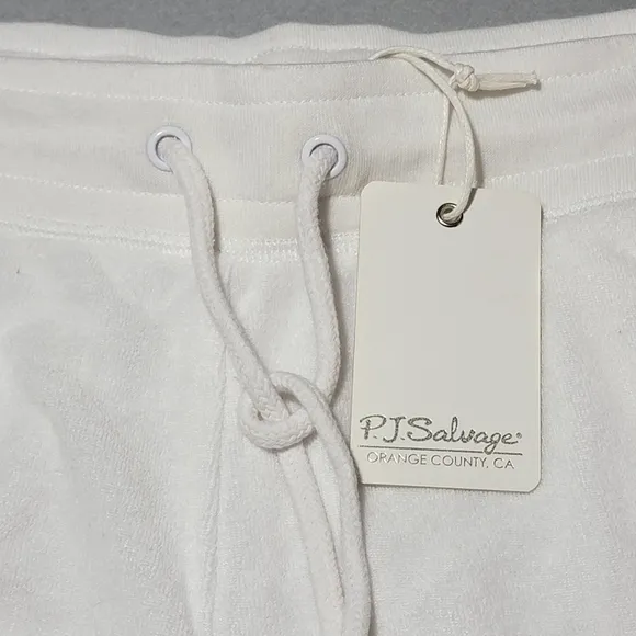 PJ Salvage White French Terry Shorts Medium