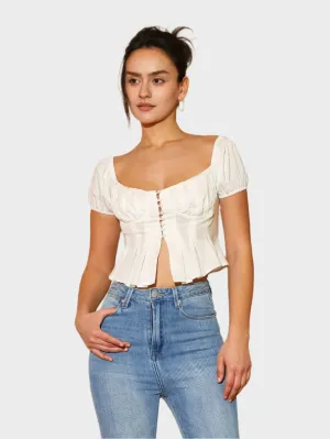 Pleated Crop Blouse