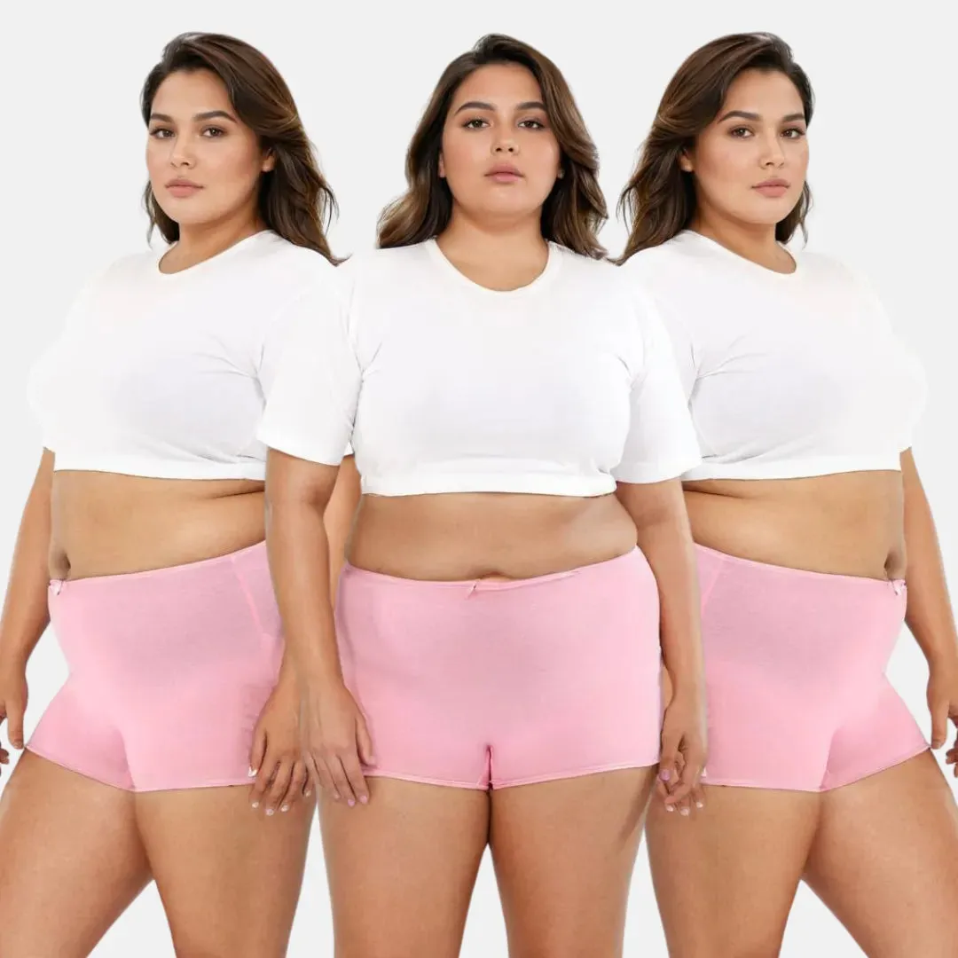 Plus Size BrZee Boyshorts | Adaptive Stretch | No Visible Panty Lines | Pack Of 3