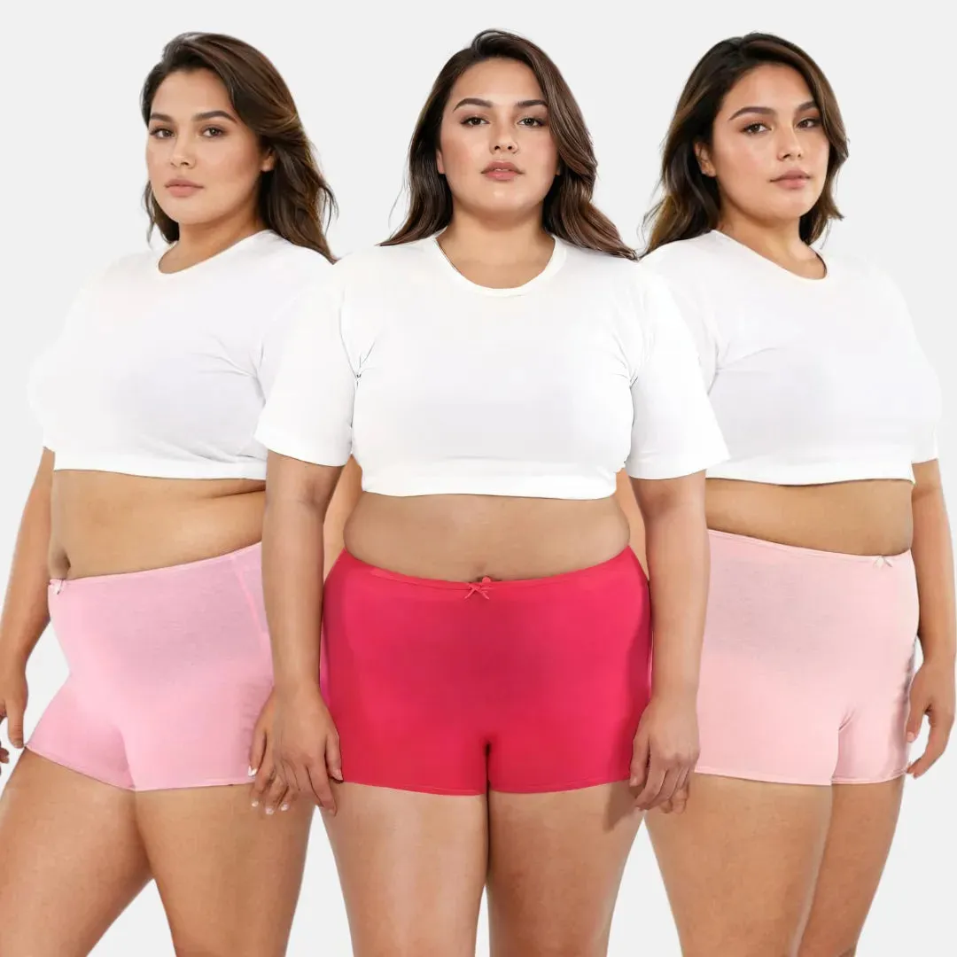Plus Size BrZee Boyshorts | Adaptive Stretch | No Visible Panty Lines | Pack Of 3