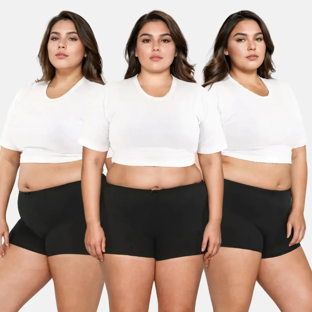 Plus Size BrZee Boyshorts | Adaptive Stretch | No Visible Panty Lines | Pack Of 3
