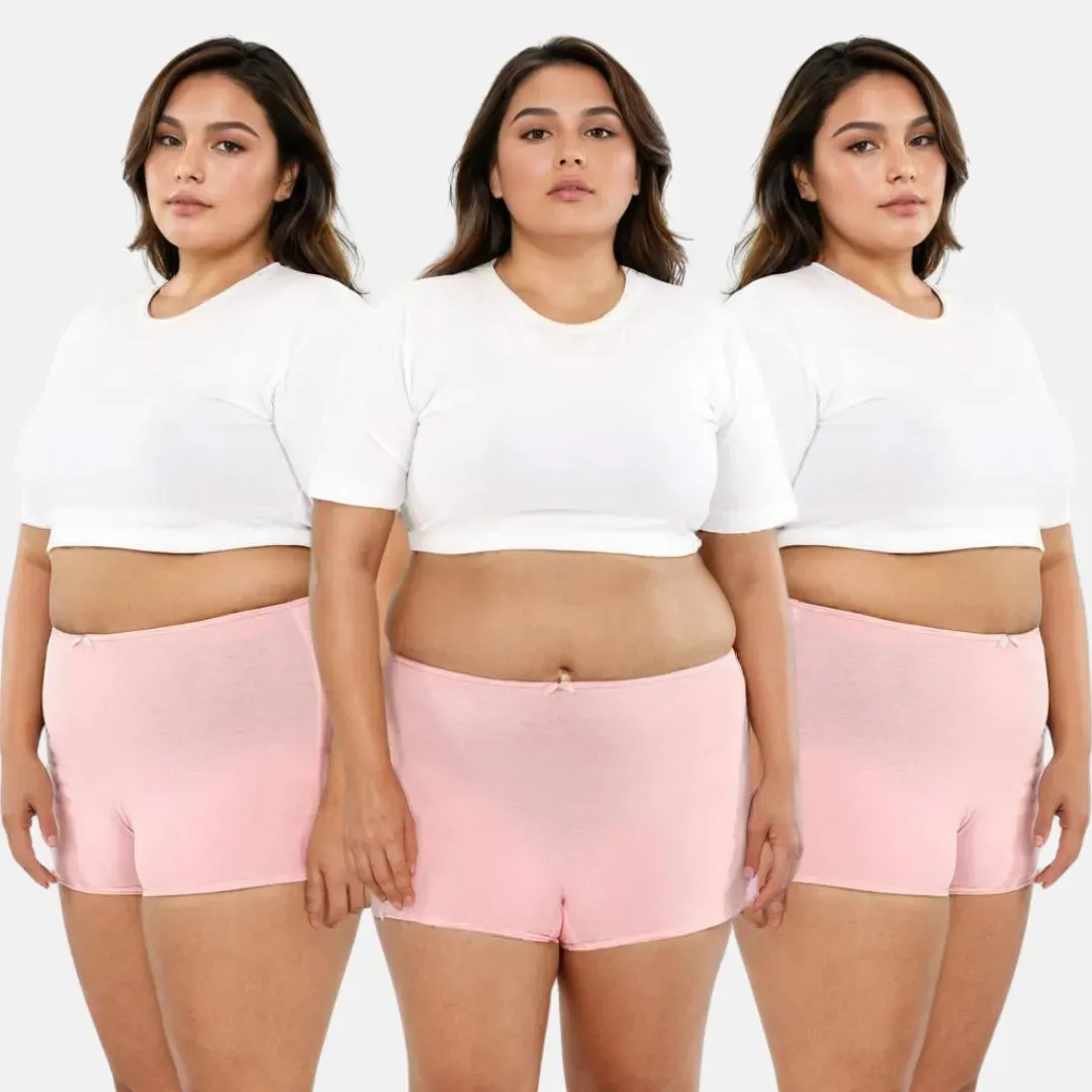 Plus Size BrZee Boyshorts | Adaptive Stretch | No Visible Panty Lines | Pack Of 3