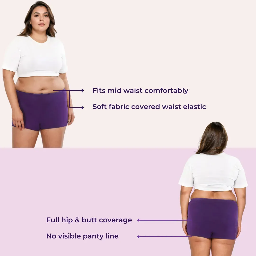 Plus Size BrZee Boyshorts | Adaptive Stretch | No Visible Panty Lines | Pack Of 3